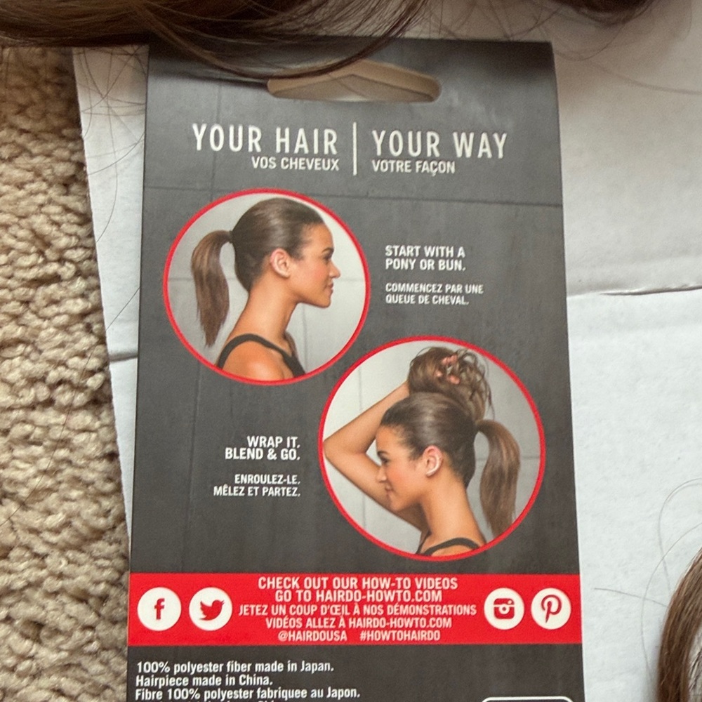 Hairdo Brown Hair Wraps. OS. All synthetic. - Picture 13 of 13